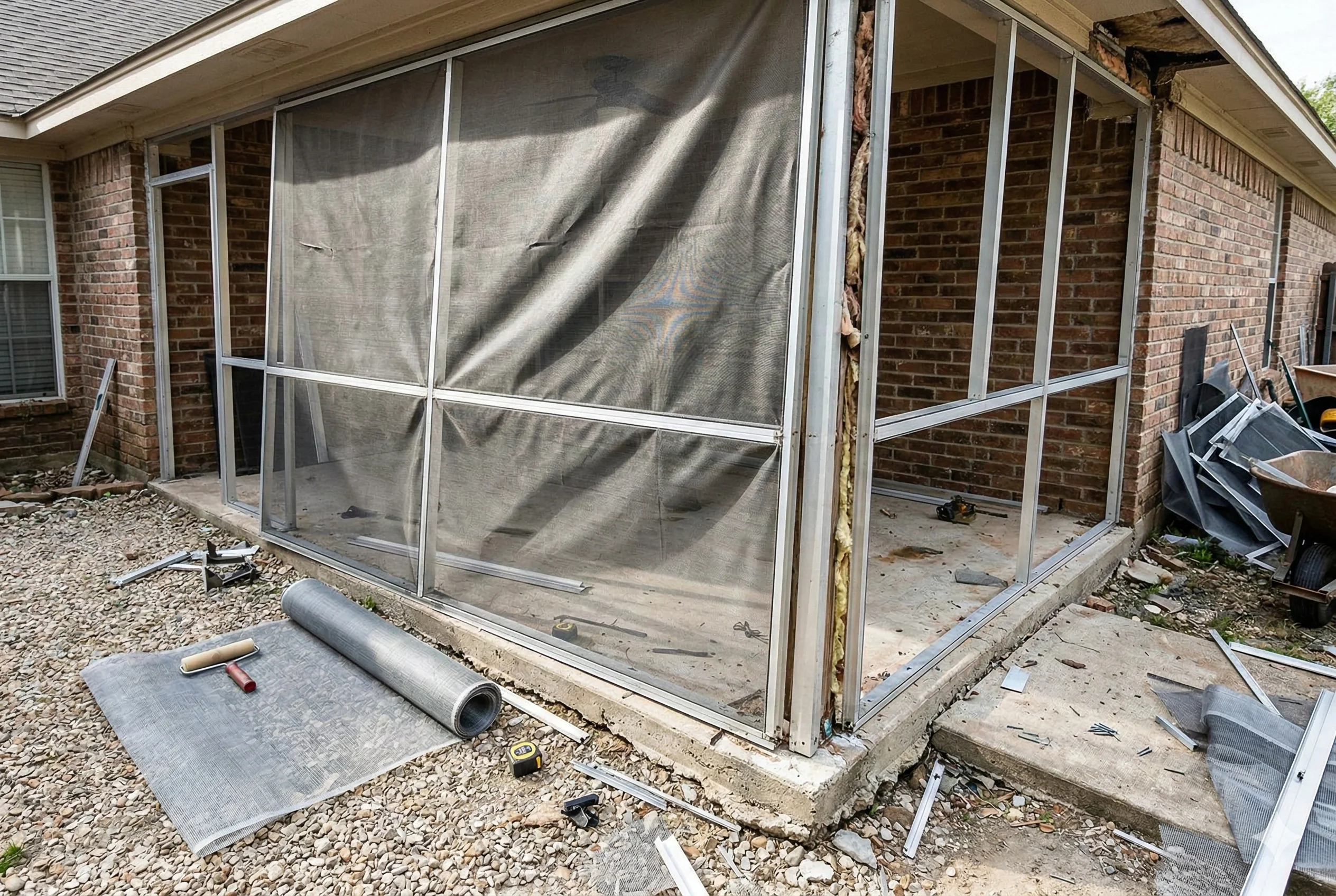 Avoid these common patio screen installation mistakes—like sagging mesh and misaligned framing—to ensure a professional, bug-free finish.